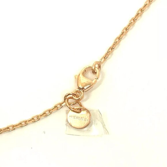 HERMES Heart Chain Asdukour PM Pendant accessories Necklace Unused - Picture 12 of 13